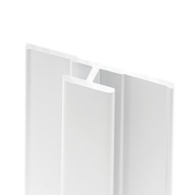 Profilé de jonction H.255 x 3,3 cm, aluminium, blanc brillant, Schulte Deco Design