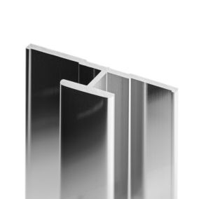 Profilé de jonction H.255 x 3,3 cm, aluminium, chrome, Schulte Deco Design