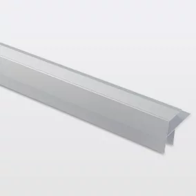 Profilé de rénovation de marche en aluminium décor métal mat GoodHome 16 x 25 x 900 mm.