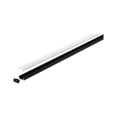 Profilé de strip LED Base IP20 noir et blanc Paulmann L.200 x H.9 x P.17cm
