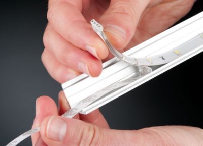 Profilé de strip LED Delta Paulmann IP20 Alu, Satiné L.1 m x P.2 cm x H.2 cm