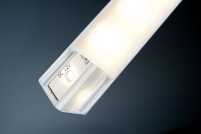 Profilé de strip LED Delta Paulmann IP20 Alu, Satiné L.1 m x P.2 cm x H.2 cm