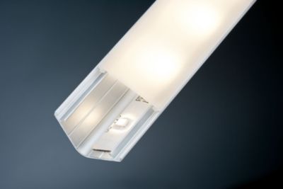 Profilé de strip LED Delta Paulmann IP20 Alu, Satiné L.1 m x P.2 cm x H.2 cm