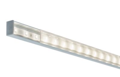 Profilé de strip LED Square IP20 aluminium, satiné Paulmann L.200 x H.15 x P.23cm