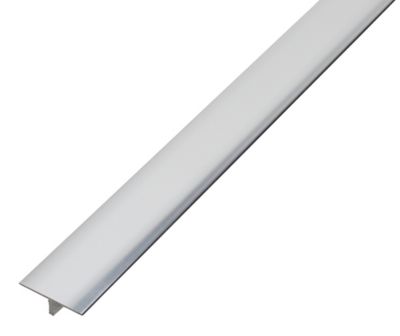 Profilé de transition intérieur Diall droit aluminium effet chromé poli L.2,5m x l.2,6cm x ep.11mm