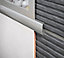 Profilé décoratif pour carrelage intérieur Diall bord émoussé aluminium effet chromé poli L.1,83m x l.2cm x ep.6mm