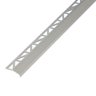 Profilé goutte d'eau extérieur Diall biseauté aluminium brut argent lisse 35mmx250cm