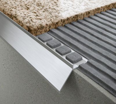 Profilé goutte d'eau extérieur Diall biseauté aluminium brut argent lisse 35mmx250cm