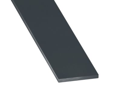 Profilé plat aluminium laqué anthracite 30 x 2 mm, L. 2,5 m CQFD