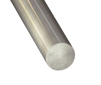 Profilé rond acier inoxydable argent Ø8 cm, L. 1 m CQFD
