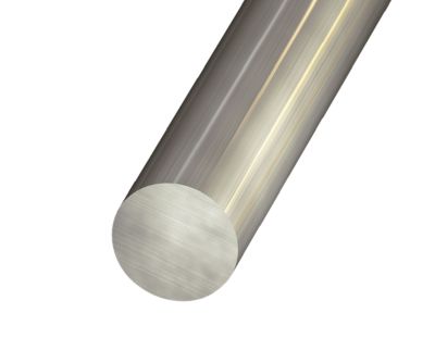 Profilé rond acier inoxydable argent Ø8 cm, L. 1 m CQFD