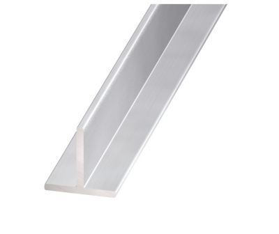 Profilé T aluminium anodisé incolore 20 x 20 mm, 1 m