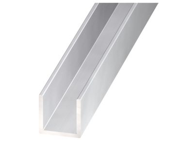 Profilé U aluminium anodisé 20 x 22 x 20 x 1.5 mm, 2 m