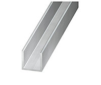 Profilé U aluminium brut 15 x 19 x 15 mm, 2 m