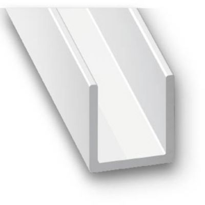 Profilé U aluminium laqué blanc - 10 x 10 x 10 x 1 mm - CQFD