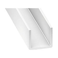 Profilé U PVC blanc 10,5 x 11,5 x 10,5 mm, 2 m