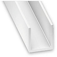Profilé U PVC blanc 10 x 14 x 10 mm, 2,60 m