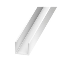 Profilé U PVC blanc 6,2 x 8,7 x 6,2 mm, 1 m