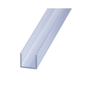 Profilé U PVC transparent 10 x 18 x 10 mm, 2 m