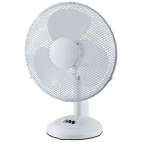 PROFILE Ventilateur de table 3vitesses - 40 cm - 55W - Blanc