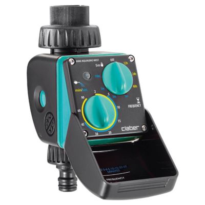Programmateur Claber Aquauno Mist coloris Noir et turquoise