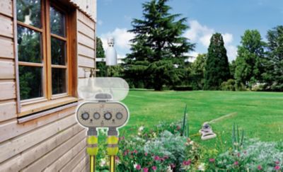 Programmateur d'arrosage nez robinet 2 voies Jardibric