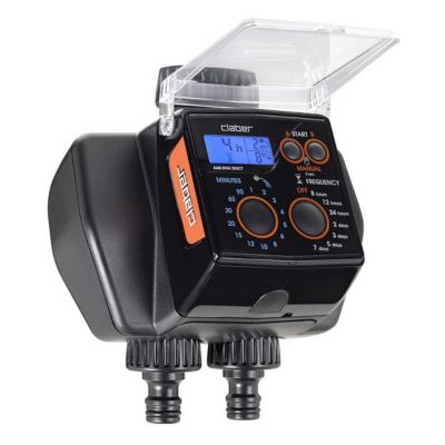Programmateur d'arrosage à pile 2 voies Claber CLA-8488 dual select