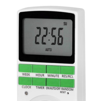 Programmateur digital 16A 3680W - 10 programmes - Mode aléatoire - Écran LCD - Mémoire intégrée
