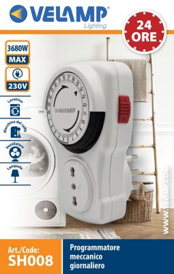 Programmateur journalier mécanique, programmes 15 minutes - 10/16A