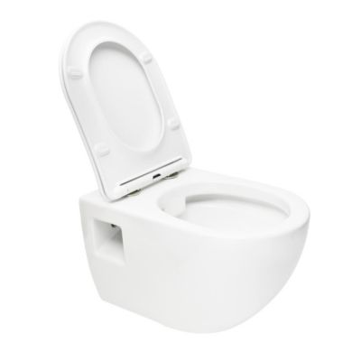 Project WC suspendu sans bride avec abatant softclose, blanc (SATWCPRO010RREXP)