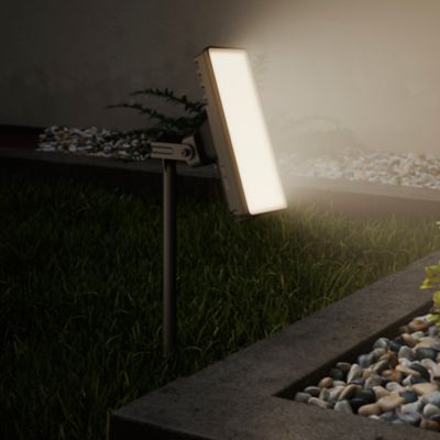 Projecteur à piquer Davern LED intégrée 2000lm IP65 GoodHome noir