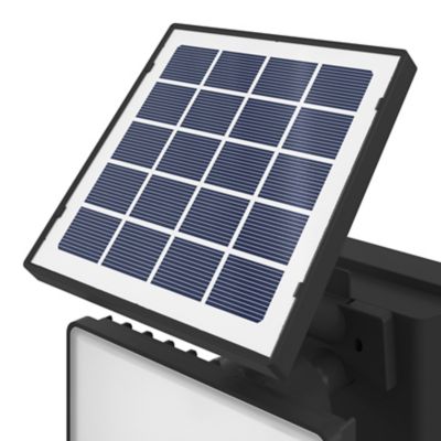 Projecteur à piquer solaire LED intégré à détection Davern 400lm IP65 noir Goodhome