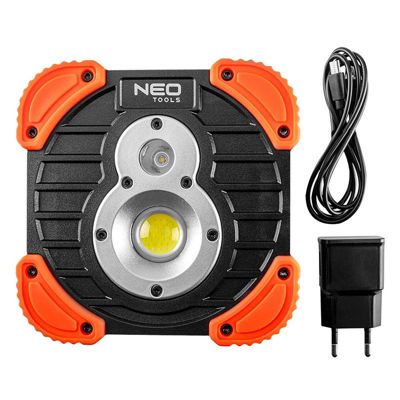 Projecteur À Batterie Neo Tools 99-040 750 + 250 Lm Cob Rechargeable