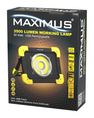 Projecteur de chantier portatif rechargeable Maximus M-WKL-013 - 3500lm
