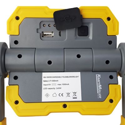 Projecteur de chantier professionnel Kraft Müller KM-10W, rechargeable ...