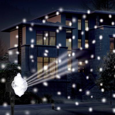 Projecteur extérieur mouvement tombé de neige 3 led blanc froid + transfo - feeric lights & christmas