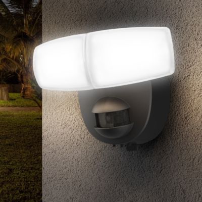 Projecteur extérieur mural à détecteur de mouvement noir blanc froid 400lm IP65