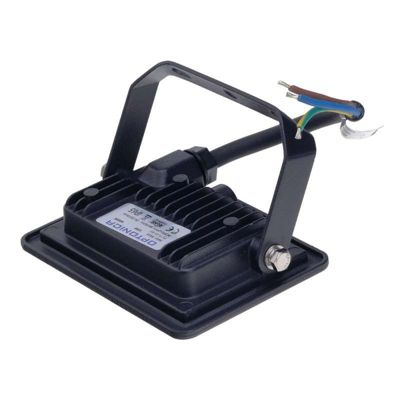 Projecteur LED 10W (50W) Noir étanche IP65 800lm - Blanc Naturel 4500K