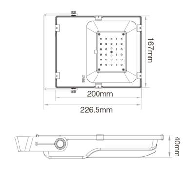 Projecteur LED 30W 3300lm 160 étanche IP65 167mm Zigbee 3.0 - RGB + CCT (2700K-6500K) T03Z