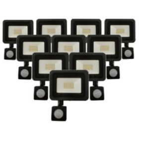 Projecteur LED 30W avec Détecteur IP65 (Pack de 10) - Blanc Neutre 4000K - 5500K - SILAMP