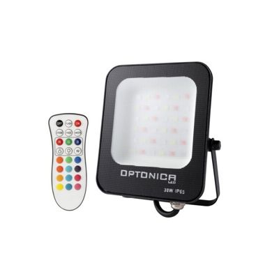 Projecteur LED 30W Noir étanche IP65 2700lm 160W RGB Multicolore