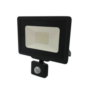 Projecteur LED 50W Détecteur de Mouvement Crépusculaire Extra Plat IP65 NOIR - Blanc Froid 6000K - 8000K - SILAMP