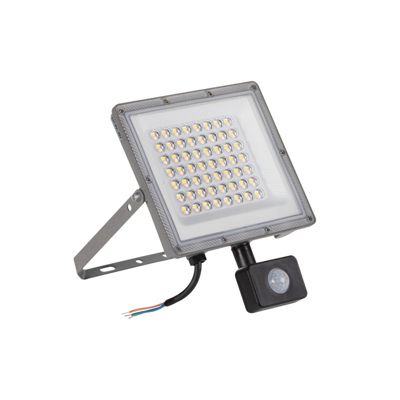 Projecteur LED 50W - Détecteur PIR - CCT réglable - IP44 - Gris | Castorama