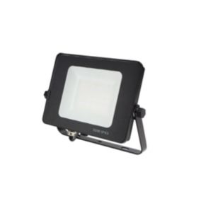 Projecteur LED 50W Noir Etanche IP65 Forte luminosité avec Osram Puce 5500 Lumens Blanc chaud 3000K garage jardin terrain de sport