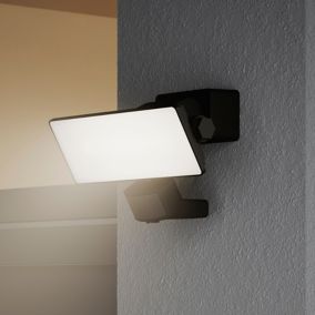 Lampe extérieure avec détecteur de mouvement en verre et aluminium noir  cuivre IP44 pour entrée E27 jusqu'à 60 W lampe murale extérieure rustique  pour balcon LYON : : Luminaires et Éclairage