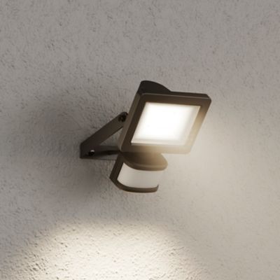 Projecteur LED à détection Lucan 1000lm 10W IP65 GoodHome noir