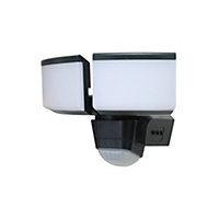 Projecteur LED à détection Security 2X10W 1600lm 20W IP44 GoodHome gris anthracite