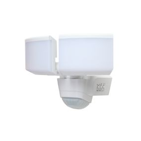 Projecteur LED à détection Security 2X10W 1600lm 20W IP54 GoodHome blanc