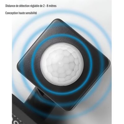 Projecteur LED avec détecteur de mouvement 50W Noir Etanche IP65 extérieur Forte luminosité 5500 Lumens Blanc chaud 3000K