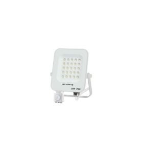 Projecteur LED avec Detecteur Blanc 20W étanche IP65 1800lm Blanc du Jour 6000K